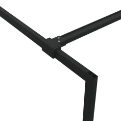 vidaXL Mampara de ducha vidrio ESG transparente 80x195 cm Negro Outlet