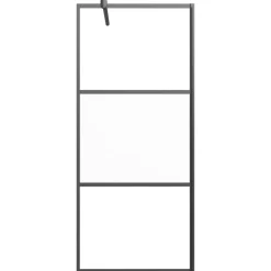 vidaXL Fontanería-Mampara de ducha vidrio ESG semiesmerilado 80x195 cm
