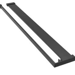 vidaXL Mampara ducha con estante vidrio ESG y aluminio negro 80x195 cm Transparente New
