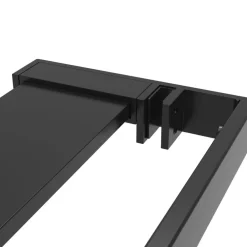 vidaXL Mampara ducha con estante vidrio ESG y aluminio negro 80x195 cm Transparente New