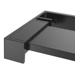 vidaXL Fontanería-Mampara ducha con estante vidrio ESG y aluminio negro 118x190cm