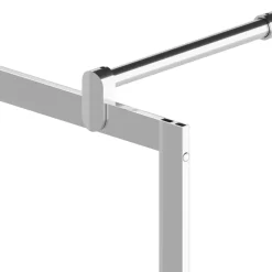 vidaXL Fontanería-Mampara ducha con estante vidrio ESG y aluminio cromo 80x195 cm