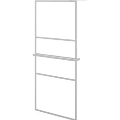 vidaXL Fontanería-Mampara ducha con estante vidrio ESG aluminio 80x195 cm
