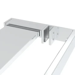 vidaXL Fontanería-Mampara ducha con estante vidrio ESG aluminio 80x195 cm