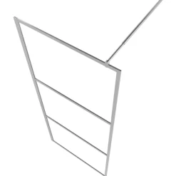 vidaXL Fontanería-Mampara ducha con estante vidrio ESG aluminio 80x195 cm