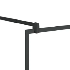 vidaXL Fontanería-Mampara ducha con estante vidrio ESG y aluminio 80x195 cm