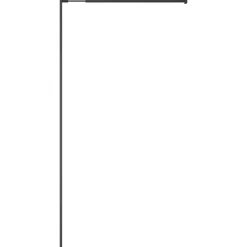vidaXL Fontanería-Mampara ducha con estante vidrio ESG y aluminio negro 80x195 cm