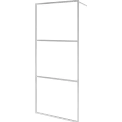 vidaXL Fontanería-Mampara ducha con estante vidrio ESG aluminio 90x195 cm
