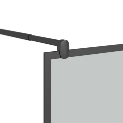 vidaXL Mampara ducha con estante vidrio ESG y aluminio 80x195 cm Negro