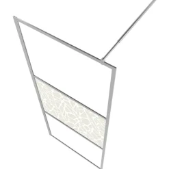 vidaXL Fontanería-Mampara ducha con estante vidrio ESG y aluminio cromo 80x195 cm