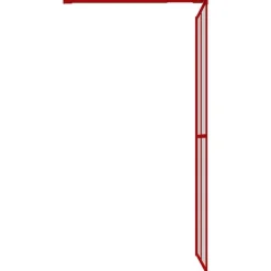vidaXL Mampara puerta de ducha vidrio transparente ESG 100x195 cm Rojo Discount