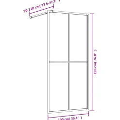 vidaXL Mampara puerta de ducha vidrio transparente ESG 100x195 cm Rojo Discount