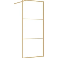 vidaXL Mampara puerta de ducha vidrio transparente ESG 80x195cm Dorado Best