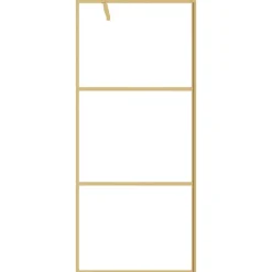vidaXL Mampara puerta de ducha vidrio transparente ESG 80x195cm Dorado Best