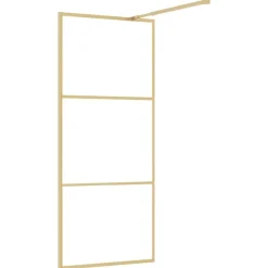 vidaXL Mampara puerta de ducha vidrio transparente ESG 80x195cm Dorado Best