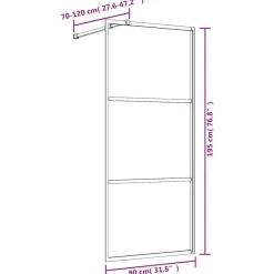 vidaXL Mampara puerta de ducha vidrio transparente ESG 80x195cm Dorado Best
