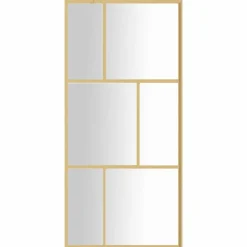 vidaXL Mampara puerta de ducha vidrio transparente ESG 80x195cm Dorado Hot