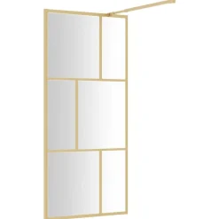 vidaXL Mampara puerta de ducha vidrio transparente ESG 80x195cm Dorado Hot