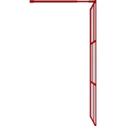vidaXL Mampara puerta de ducha vidrio transparente ESG 100x195 cm Rojo Hot