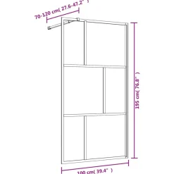 vidaXL Mampara puerta de ducha vidrio transparente ESG 100x195 cm Rojo Hot