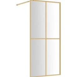vidaXL Mampara puerta de ducha vidrio transparente ESG 80x195cm Dorado Best