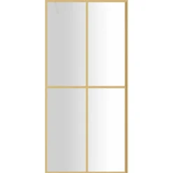 vidaXL Mampara puerta de ducha vidrio transparente ESG 80x195cm Dorado Best