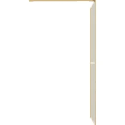 vidaXL Mampara puerta de ducha vidrio transparente ESG 80x195cm Dorado Best