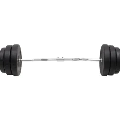vidaXL Mancuerna curl con discos 90 kg Hot
