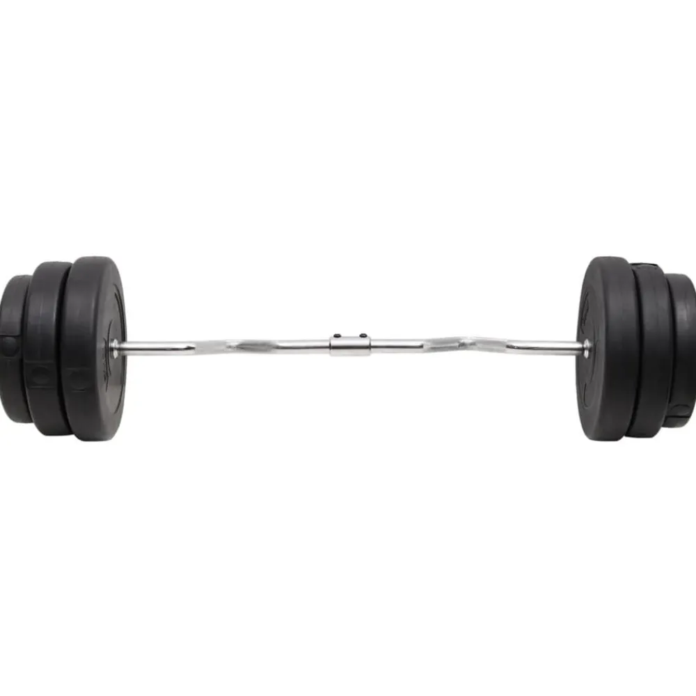 vidaXL Mancuerna curl con discos 90 kg Hot