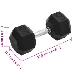 vidaXL Mancuerna hierro fundido 25 kg Clearance