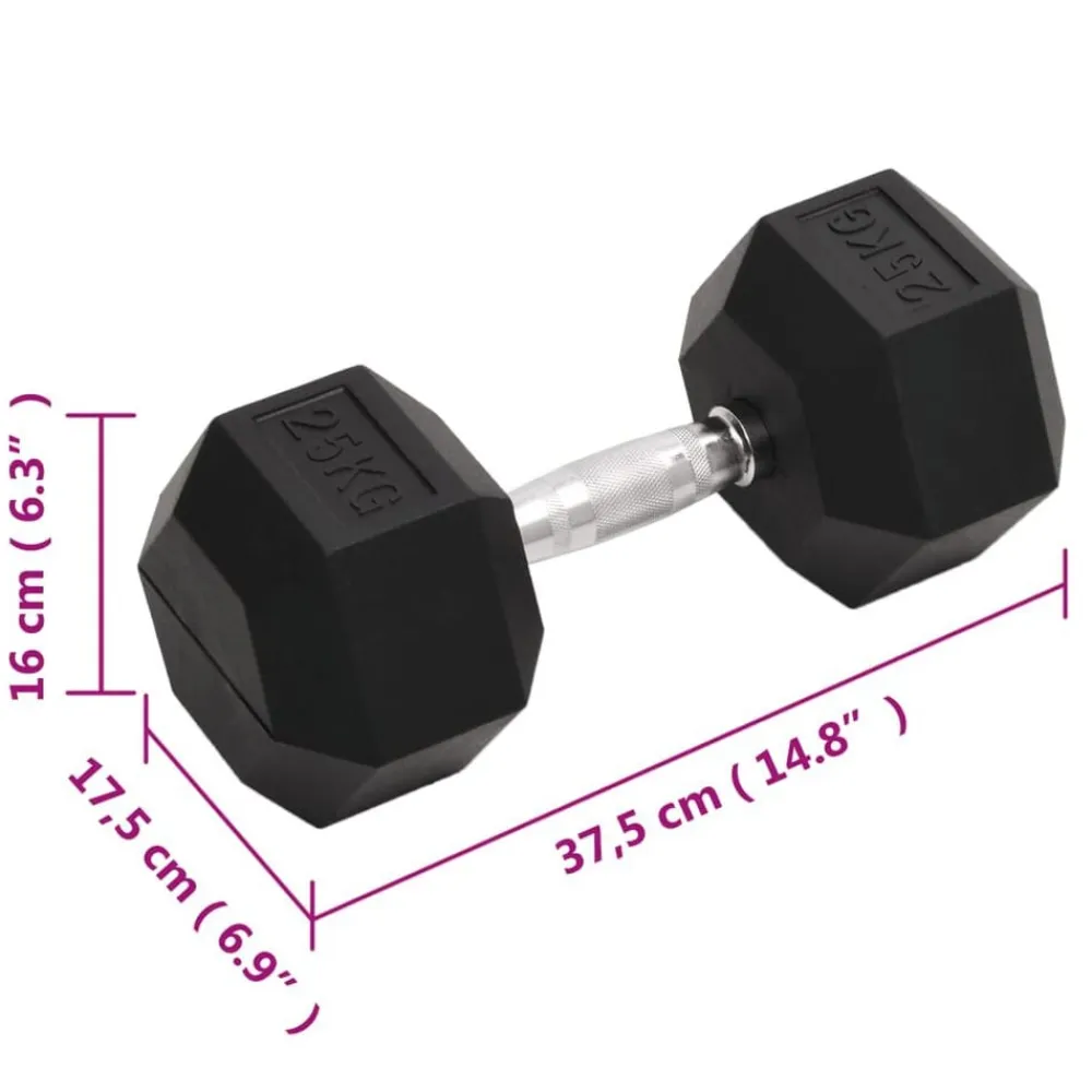 vidaXL Mancuerna hierro fundido 25 kg Clearance