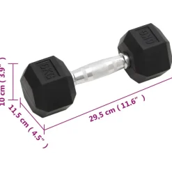 vidaXL Mancuernas 2 unidades total hierro fundido 12 kg Best