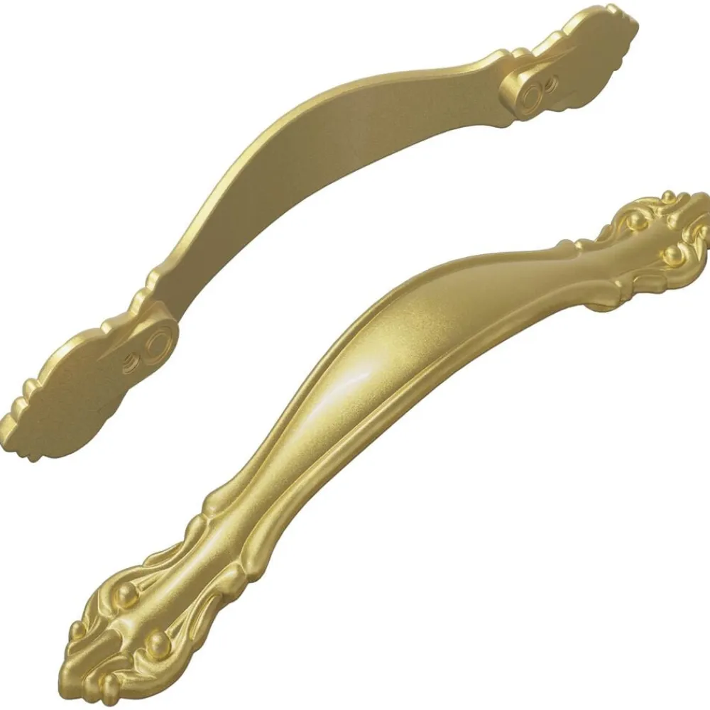 vidaXL Accesorios De Bricolaje-Mango 2 pcs Dorado 143 x 19,2 x 20 mm Aleación de Zinc