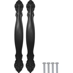 vidaXL Mango 2 pcs Negro 143 x 19,2 x 20 mm Aleación de zinc New