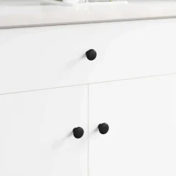 vidaXL Mango 2 pcs Negro Ø30 mm Aluminio Hot
