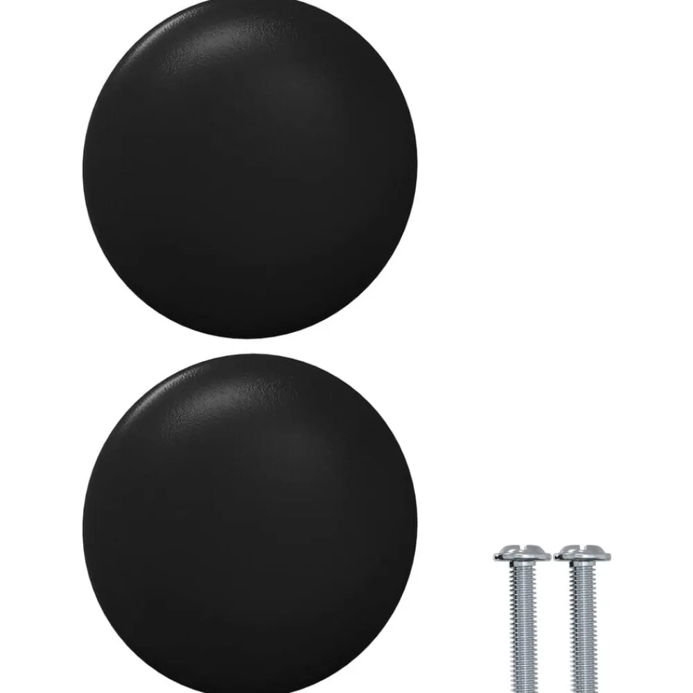 vidaXL Mango 2 pcs Negro Ø30 mm Aluminio Hot