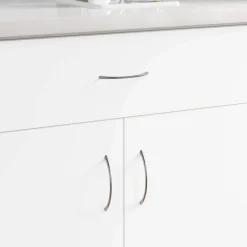 vidaXL Accesorios De Bricolaje-Mango 2 pcs Plateado 107 x 3.6 x 23 mm Acero inoxidable