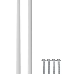 vidaXL Mango Liso 2 pcs Plateado 105.7 x 7.4 x 15.5 mm Aluminio Outlet