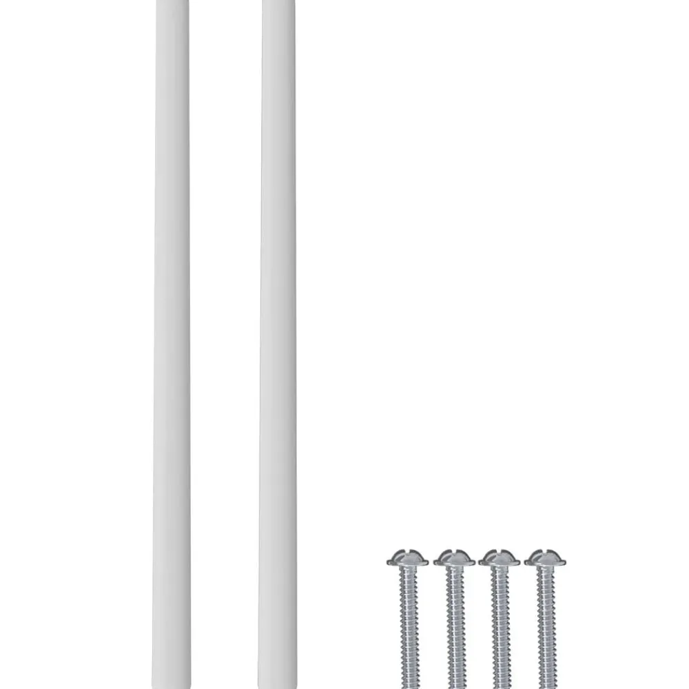 vidaXL Mango Liso 2 pcs Plateado 105.7 x 7.4 x 15.5 mm Aluminio Outlet