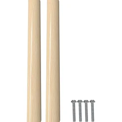 vidaXL Accesorios De Bricolaje-Mango Recto 2 pcs Color Madera Natural 130 x 25 x 30 mm