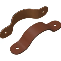 vidaXL Accesorios De Bricolaje-Mangos de Gabinete 2 pcs Marrón 140 x 25 x 2,3 mm PU