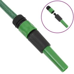 vidaXL Manguera de jardín con accesorios PVC verde 0,5