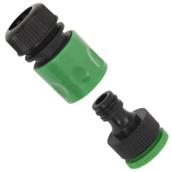 vidaXL Manguera de jardín con accesorios PVC verde 0,5