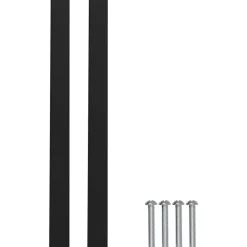 vidaXL Manija de armario 2 pcs Negro 150 x 12,3 x 35,2 mm Discount