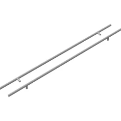 vidaXL Manija de armario 2 pcs Plateado 800 mm Acero inoxidable Discount