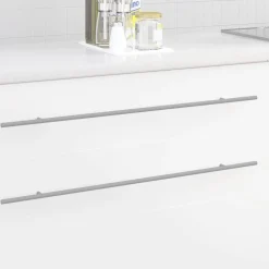 vidaXL Manija de armario 2 pcs Plateado 800 mm Acero inoxidable Discount