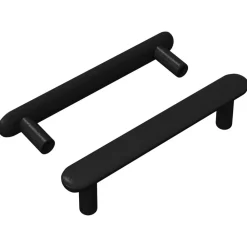 vidaXL Manija de armario 2 pcs Negro 121 x 16.6 x 28.3 mm Hierro Online