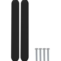 vidaXL Manija de armario 2 pcs Negro 121 x 16.6 x 28.3 mm Hierro Online