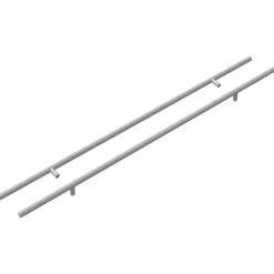 vidaXL Accesorios De Bricolaje-Manija de armario 2 pcs Plateado 700mm Acero inoxidable
