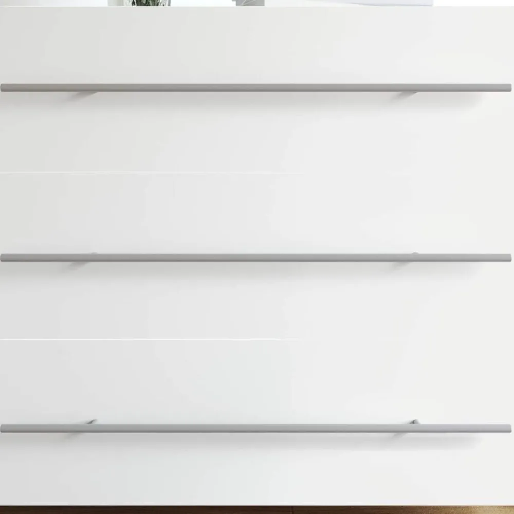 vidaXL Accesorios De Bricolaje-Manija de armario 2 pcs Plateado 700mm Acero inoxidable